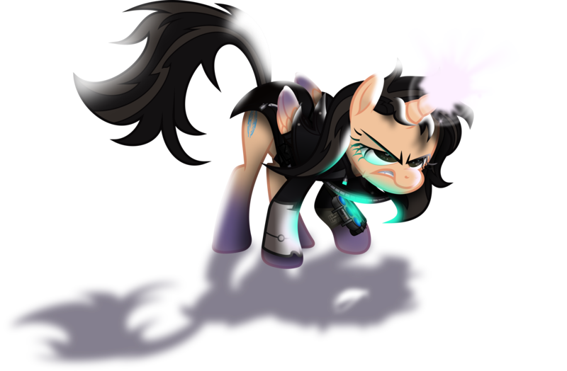 Size: 11703x7662 | Tagged: safe, artist:lincolnbrewsterfan, derpibooru import, oc, oc:cognitum, oc:true resistance, ponified, unofficial characters only, alicorn, original species, pony, fallout equestria, my little pony: the movie, .svg available, alicorn oc, battle stance, biker jacket, clothes, cognitum, cognitum alicorn, colored wings, delta pipbuck, duality, eyebrows, face down ass up, female, folded wings, glow, glowing eyes, glowing eyes of doom, glowing horn, gradient hooves, gradient wings, gun, handgun, highlights, horn, image, inkscape, jacket, leaning forward, leather jacket, leg guards, luminescence, magic, magic overload, mane, manifestation, mare, movie accurate, orb, pipbuck, pistol, png, reflection, relentless sorrow (psalm's handgun), revolver, security, shading, shadow, shield, simple background, smiling, solo, sparking horn, sparkles, tail, telekinesis, transparent background, two toned mane, two toned tail, vector, weapon, what a lovely pony to meet in the middle of the night, wings