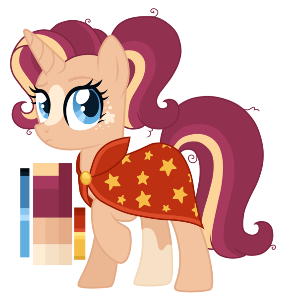 Size: 1280x1336 | Tagged: safe, artist:monochrome-sunsets, derpibooru import, oc, pony, unicorn, cloak, clothes, female, image, mare, offspring, parent:starlight glimmer, parent:sunburst, parents:starburst, png, simple background, solo, transparent background