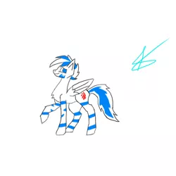 Size: 1000x1000 | Tagged: safe, artist:daringspeed, derpibooru import, oc, oc:light speed, unofficial characters only, pegasus, image, jpeg, looking at you, marker (dead space), nervous, simple background, solo, white background