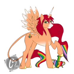 Size: 2000x2000 | Tagged: safe, artist:adhiguna, artist:johnathon-matthews, derpibooru import, oc, oc:khunis jirall, oc:lightning bliss, alicorn, image, png, wishing rainbow