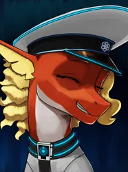 Size: 3120x4200 | Tagged: safe, derpibooru import, oc, oc:posada, unofficial characters only, pony, seapony (g4), equestria at war mod, bust, clothes, female, image, mare, military, military uniform, png, portrait, smiling, uniform