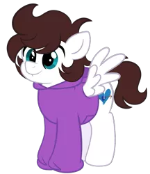 Size: 875x1013 | Tagged: safe, artist:saveraedae, derpibooru import, oc, oc:markpony, ponified, unofficial characters only, pegasus, pony, clothes, colt, foal, hoodie, image, male, png, show accurate, solo, the mark side