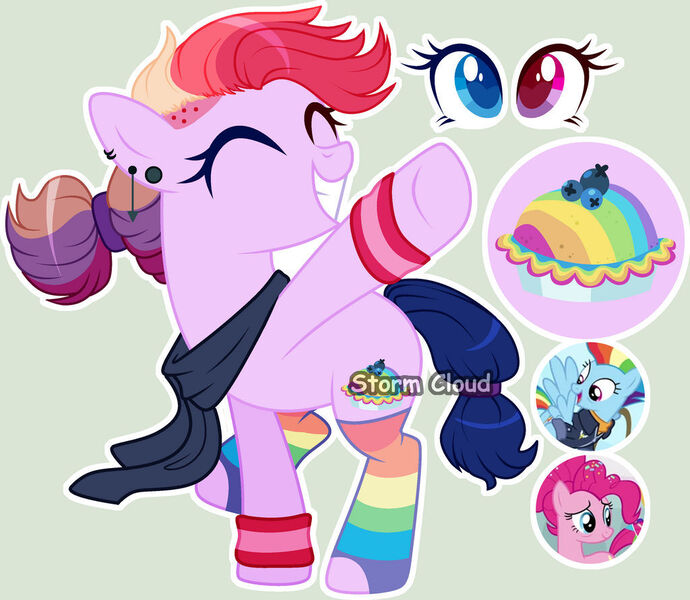 Size: 1024x891 | Tagged: safe, artist:dinkydoolove, artist:lazuli0209, derpibooru import, pinkie pie, rainbow dash, oc, earth pony, pegasus, pony, base used, clothes, ear piercing, female, grin, image, jpeg, magical lesbian spawn, mare, offspring, parent:pinkie pie, parent:rainbow dash, parents:pinkiedash, pegasus oc, piercing, rainbow socks, screencap reference, simple background, smiling, socks, striped socks, underhoof, wings