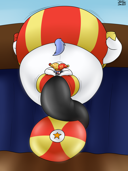 Size: 2256x3000 | Tagged: questionable, artist:the-furry-railfan, derpibooru import, oc, oc:balloona, unofficial characters only, anthro, earth pony, balancing, beach ball, belly, big belly, blowing, blushing, bow, butt, curtains, diaper, diaper fetish, fetish, floating, hose, hose bulges, huge belly, huge butt, image, impossibly large belly, impossibly large butt, inflatable, inflation, large butt, performance, png, puffy cheeks, stage, surprised, this will end in balloons, valve