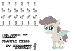 Size: 576x384 | Tagged: safe, artist:zeka10000, derpibooru import, oc, oc:enigan, oc:phantom skies, bat pony, pony, bat pony oc, bat wings, female, filly, foal, image, pixel art, png, request, requested art, rpg maker, rpg maker mv, rpg maker vx ace, simple background, solo, sprite, text, transparent background, wings