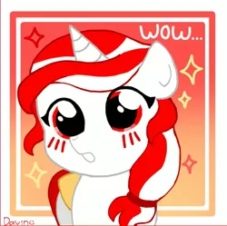 Size: 539x536 | Tagged: safe, artist:pastelpien, derpibooru import, oc, oc:sinar bulan indonesia, alicorn, pony, :o, chibi, cute, daaaaaaaaaaaw, female, hair tie, horn, image, indonesia, mare, open mouth, png, signature, sparkling, wings, wow