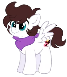 Size: 875x1013 | Tagged: safe, artist:saveraedae, derpibooru import, oc, oc:markpony, ponified, unofficial characters only, pegasus, pony, bandana, chubby, colt, foal, image, male, png, show accurate, simple background, solo, teenager, the mark side, transparent background