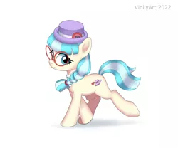 Size: 3150x2616 | Tagged: safe, artist:vinilyart, derpibooru import, coco pommel, earth pony, pony, female, image, mare, png, simple background, solo, white background