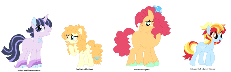 Size: 2061x643 | Tagged: safe, artist:tragedy-kaz, derpibooru import, oc, unofficial characters only, earth pony, pegasus, pony, unicorn, base used, bow, earth pony oc, eyelashes, female, freckles, hair bow, horn, image, magical lesbian spawn, male, mare, offspring, parent:applejack, parent:big macintosh, parent:fancypants, parent:pinkie pie, parent:prince blueblood, parent:rainbow dash, parent:sunset shimmer, parent:twilight sparkle, parents:bluejack, parents:pinkiemac, parents:sunsetdash, parents:twipants, pegasus oc, png, simple background, stallion, transparent background, unicorn oc, wings