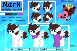 Size: 3000x2013 | Tagged: safe, artist:saveraedae, derpibooru import, oc, oc:markpony, pegasus, pony, bandana, clothes, colt, foal, hoodie, image, male, pegasus oc, png, reference sheet, show accurate, solo, teenager, the mark side, wings