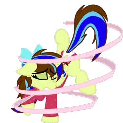 Size: 4096x4096 | Tagged: safe, artist:justapone, derpibooru import, oc, unofficial characters only, alicorn, alicorn oc, art trade, balancing, bow, clothes, colored, dancing, eyes closed, female, flat colors, gritted teeth, gymnastics, hair bow, horn, image, leotard, png, rhythmic gymnastics, ribbon, simple background, solo, transparent background, wings
