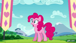Size: 640x360 | Tagged: safe, derpibooru import, screencap, pinkie pie, earth pony, pony, season 5, the mane attraction, animated, female, gif, gifs.com, image, mare, messy mane, open mouth, solo
