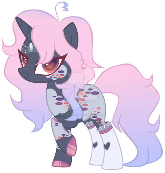 Size: 1280x1336 | Tagged: safe, artist:lazuli0209, artist:magicdarkart, derpibooru import, oc, pony, unicorn, base used, clothes, female, image, mare, png, socks, solo