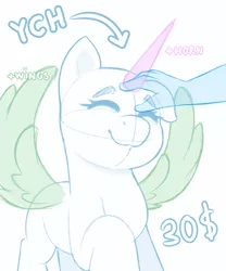 Size: 2000x2400 | Tagged: safe, artist:rivin177, derpibooru import, oc, alicorn, earth pony, pegasus, pony, unicorn, commission, eyes closed, hooves up, horn, image, png, sketch, smiling, template, wings, ych example, ych sketch, your character here