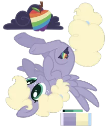 Size: 1500x1700 | Tagged: safe, artist:monochrome-sunsets, derpibooru import, oc, pegasus, pony, female, image, magical lesbian spawn, mare, offspring, parent:applejack, parent:rolling thunder, png, simple background, solo, transparent background