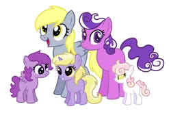 Size: 1154x762 | Tagged: safe, artist:rubyg242, derpibooru import, derpy hooves, dinky hooves, screwball, oc, pony, base used, image, magical lesbian spawn, offspring, png, simple background, transparent background