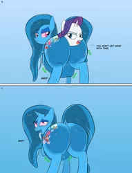 Size: 2294x3000 | Tagged: suggestive, artist:bestponies, derpibooru import, applejack, fluttershy, pinkie pie, rainbow dash, rarity, twilight sparkle, oc, oc:gooey gum, unofficial characters only, goo, goo pony, original species, pony, 2 panel comic, absorption, anal vore, belly, big belly, butt, comic, cutie mark, cutie mark theft, dialogue, digestion, dripping, female, female pred, female predator, fetish, flutterprey, horn, hug, huge belly, image, impossibly large belly, jpeg, looking at you, mare, mare pred, mare predator, mare prey, open mouth, open smile, pinkie prey, preydash, preyjack, preylight, rariprey, same size vore, slimy, smiling, soft vore, solo, solo female, stolen cutie marks, stomach noise, struggling, tongue out, vore, wet
