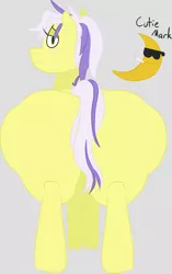 Size: 894x1423 | Tagged: suggestive, artist:cutelyra, derpibooru import, oc, oc:crescent crass, earth pony, pony, butt, cigarette, fat ass, huge butt, image, impossibly large butt, large butt, paint tool sai, png, solo, sunglasses