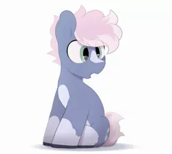 Size: 2400x2150 | Tagged: safe, artist:mochi_nation, derpibooru import, oc, oc:water socks, unofficial characters only, earth pony, pony, coat markings, high res, image, jpeg, male, simple background, sitting, socks (coat marking), solo, stallion, white background