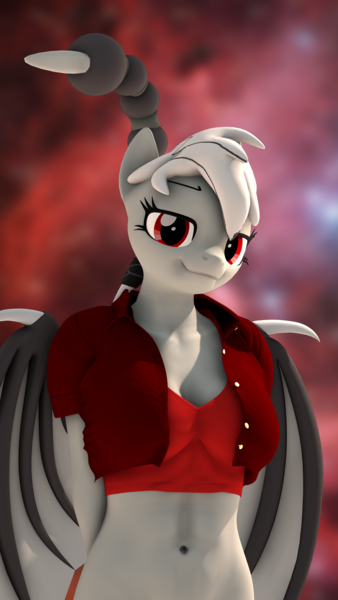 Size: 2160x3840 | Tagged: safe, artist:dangerousdpad, derpibooru import, oc, oc:hybrid, unofficial characters only, anthro, hybrid, 3d, image, png, solo, source filmmaker