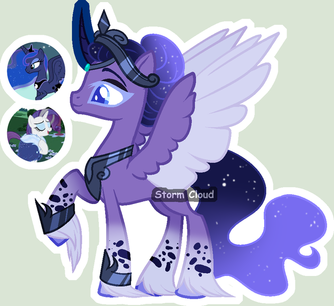 Size: 956x876 | Tagged: safe, artist:dinkydoolove, derpibooru import, princess luna, rarity, oc, alicorn, pony, unicorn, alicorn oc, base used, ethereal mane, female, horn, image, jewelry, magical lesbian spawn, mare, offspring, older, older rarity, parent:princess luna, parent:rarity, parents:rariluna, peytral, png, screencap reference, simple background, starry mane, tiara, wings