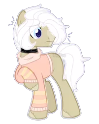 Size: 1300x1620 | Tagged: safe, artist:toffeelavender, derpibooru import, oc, unofficial characters only, earth pony, pony, base used, choker, clothes, earth pony oc, image, looking back, male, png, simple background, solo, stallion, transparent background