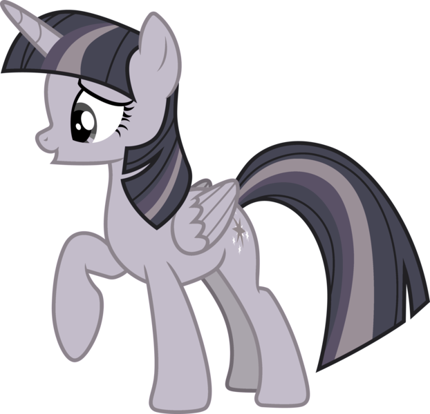 Size: 3112x3000 | Tagged: safe, artist:cloudyglow, artist:wardex101, derpibooru import, edit, twilight sparkle, twilight sparkle (alicorn), alicorn, pony, a health of information, discorded, discorded twilight, female, folded wings, full body, high res, hooves, horn, image, mare, o, o mouth, open mouth, png, raised hoof, simple background, solo, standing, tail, transparent background, twilight tragedy, vector, wings