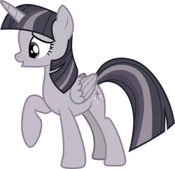 Size: 3112x3000 | Tagged: safe, artist:cloudyglow, artist:wardex101, derpibooru import, edit, twilight sparkle, twilight sparkle (alicorn), alicorn, pony, a health of information, discorded, discorded twilight, female, folded wings, full body, high res, hooves, horn, image, mare, o, o mouth, open mouth, png, raised hoof, simple background, solo, standing, tail, transparent background, twilight tragedy, vector, wings