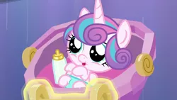 Size: 1280x720 | Tagged: safe, derpibooru import, screencap, princess flurry heart, alicorn, pony, season 6, the times they are a changeling, baby, baby pony, cute, cutest pony alive, daaaaaaaaaaaw, flurrybetes, foal, image, png, solo, weapons-grade cute