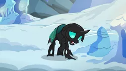 Size: 1280x720 | Tagged: safe, derpibooru import, screencap, thorax, changeling, the times they are a changeling, behaving like a cat, cute, despair, image, looking down, male, png, sad, sadorable, solo, thorabetes