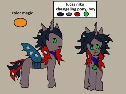 Size: 1112x832 | Tagged: safe, artist:ask-luciavampire, derpibooru import, oc, changeling, pony, ask-ponys-gamer-club, changeling oc, image, png, tumblr