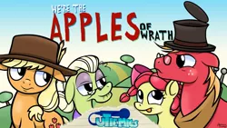 Size: 1280x720 | Tagged: artist needed, safe, derpibooru import, apple bloom, applejack, big macintosh, granny smith, image, jpeg, parody, song, song parody, song reference, veggietales, youtube link