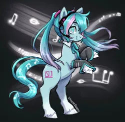 Size: 1116x1092 | Tagged: safe, artist:sp00kberry, derpibooru import, ponified, pony, hatsune miku, image, jpeg, solo, vocaloid