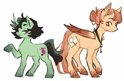 Size: 1614x1058 | Tagged: safe, artist:sp00kberry, derpibooru import, oc, unofficial characters only, pegasus, pony, unicorn, image, jpeg, solo