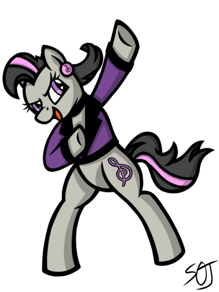 Size: 1024x1366 | Tagged: safe, artist:spinoffjoe, derpibooru import, idw, octavia melody, earth pony, pony, reflections, spoiler:comic, bipedal, female, image, mirror universe, png, rocktavia, simple background, solo, transparent background