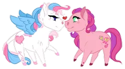 Size: 1280x709 | Tagged: safe, artist:your-super-paper-grandma, derpibooru import, skywishes, star catcher, earth pony, pegasus, female, image, lesbian, png, shipping, skycatcher