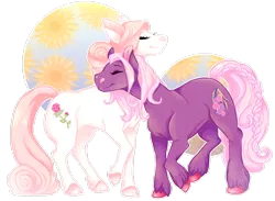 Size: 1280x935 | Tagged: safe, artist:your-super-paper-grandma, derpibooru import, desert rose, wysteria, earth pony, pony, image, png, shipping