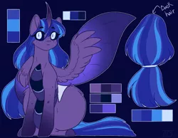 Size: 1884x1465 | Tagged: safe, artist:purplegrim40, derpibooru import, oc, unofficial characters only, alicorn, changepony, hybrid, pony, alicorn oc, female, horn, image, interspecies offspring, magical lesbian spawn, mare, offspring, parent:queen chrysalis, parent:twilight sparkle, parents:twisalis, png, solo, wide eyes, wings