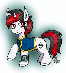 Size: 400x443 | Tagged: safe, artist:whirlwindflux, derpibooru import, oc, oc:blackjack, unofficial characters only, pony, unicorn, fallout equestria, fallout equestria: project horizons, fanfic art, female, image, mare, png, solo