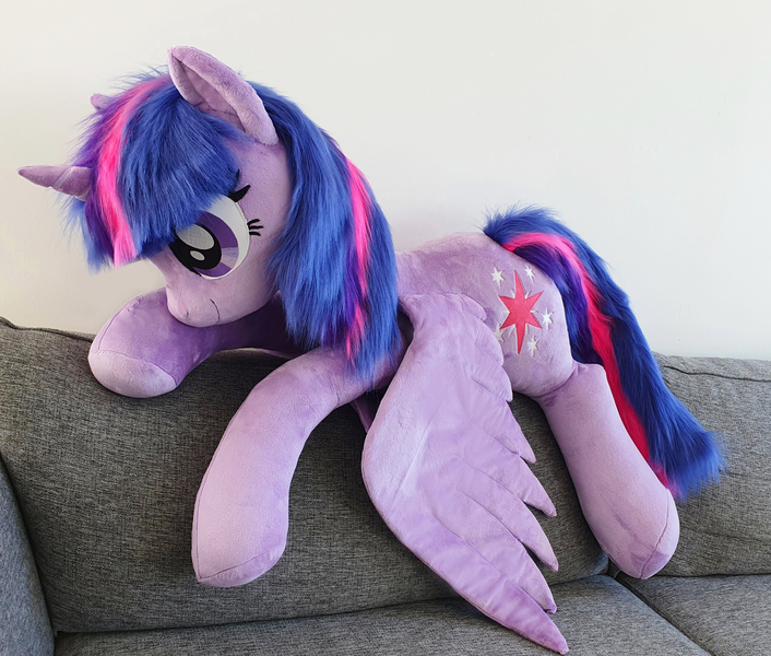 Size: 3040x2584 | Tagged: safe, artist:epicrainbowcrafts, derpibooru import, twilight sparkle, twilight sparkle (alicorn), alicorn, pony, image, irl, jpeg, life size, photo, plushie, solo