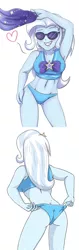 Size: 1399x4454 | Tagged: suggestive, artist:sumin6301, derpibooru import, edit, trixie, equestria girls, equestria girls series, forgotten friendship, adorasexy, armpits, ass, beach shorts swimsuit, belly button, bikini, bikini bottom, breasts, butt, cleavage, clothes, cute, diatrixes, female, heart, image, jpeg, midriff, offscreen character, sarong, sexy, simple background, smiling, solo, solo female, striptease, sunglasses, swimsuit, the great and powerful ass, trixie's beach shorts swimsuit, white background