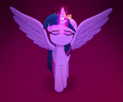 Size: 971x804 | Tagged: safe, derpibooru import, screencap, twilight sparkle, twilight sparkle (alicorn), alicorn, pony, my little pony: the movie, cropped, female, glow, glowing horn, horn, image, jewelry, majestic, mare, meditating, meditation, png, solo, spread wings, wings