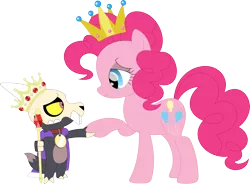 Size: 3570x2626 | Tagged: safe, artist:porygon2z, derpibooru import, pinkie pie, crown, image, jewelry, king (the owl house), png, regalia, scepter, the owl house