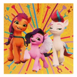 Size: 600x600 | Tagged: safe, derpibooru import, official, pipp petals, sunny starscout, zipp storm, earth pony, pegasus, pony, my little pony: a new generation, 2d, 3d, bag, braid, confident, cyrillic, excited, female, friendly, g5, happy, heart, hoof fluff, horseshoes, image, jpeg, looking at you, merchandise, mosaic, numbers, prototype, raised hoof, red eyes, royalty, russian, shiny, siblings, sisters, smiling, smug, sparkles, thunderbolt, walking