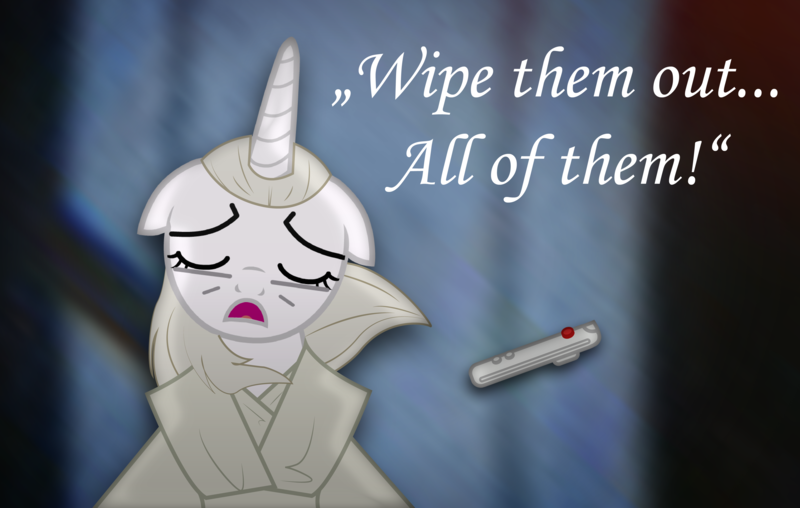Size: 4120x2618 | Tagged: safe, derpibooru import, princess celestia, oc, pony, darth maul, dead, death, image, jedi, lightsaber, obi wan kenobi, png, qui-gon jinn, solo, star wars, this will end in death, this will end in tears, weapon