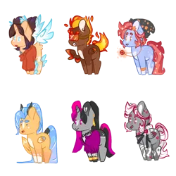 Size: 1280x1280 | Tagged: safe, artist:goldlines005, derpibooru import, oc, unofficial characters only, alicorn, pegasus, pony, unicorn, alicorn oc, base used, beanie, clothes, hat, horn, image, jewelry, necklace, pegasus oc, png, raised hoof, simple background, transparent background, unicorn oc, wings