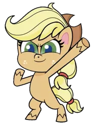 Size: 487x647 | Tagged: safe, derpibooru import, edit, edited screencap, screencap, applejack, a camping we will go, my little pony: pony life, spoiler:pony life s01e11, background removed, bipedal, image, png