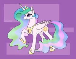 Size: 1800x1400 | Tagged: safe, artist:glassygreatart, derpibooru import, princess celestia, alicorn, pony, digital art, female, folded wings, horn, image, jewelry, mare, png, regalia, smiling, solo, wings