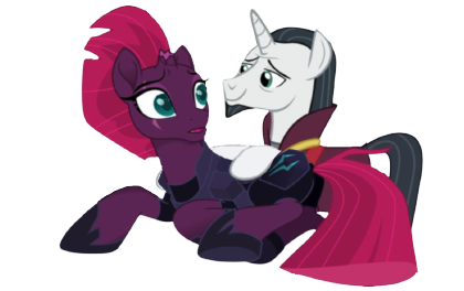Size: 420x264 | Tagged: safe, artist:decokelow, derpibooru import, edit, screencap, chancellor neighsay, fizzlepop berrytwist, tempest shadow, pony, unicorn, armor, bedroom eyes, clothes, edit screencap, female, i ship it, image, just kiss already, looking at each other, looking at someone, male, mare, photo, png, robe, shipping, shipping fuel, simple background, stallion, straight, tempest neighsay, transparent background
