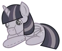 Size: 900x743 | Tagged: safe, anonymous artist, artist:jennieoo, derpibooru import, edit, twilight sparkle, twilight sparkle (alicorn), alicorn, original species, plush pony, pony, discorded, discorded twilight, image, plushie, png, simple background, solo, transparent background, twilight tragedy, vector